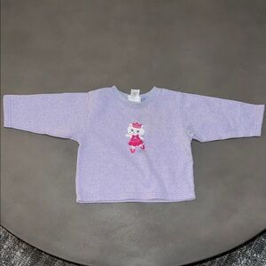 VINTAGE OshKosh B’gosh Purple Kids Long Sleeve Sparkly Princess Cat Top